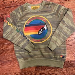Army Green Adult Aviator Nation crew neck size S